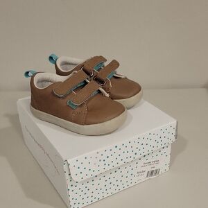 TEN LITTLE Brown Kids Shoes with Velcro Straps